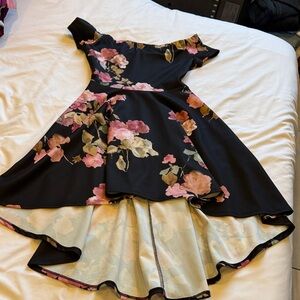 Windsor Black and Pink Floral Kids Dress